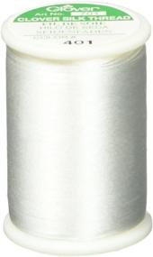 img 1 attached to 🧵 CLOVER White Silk Thread 50wt, 109 Yards - Optimal Length for Sewing Projects