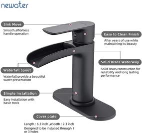 img 3 attached to 🚿 Single-handle NEWATER Waterfall Bathroom Faucet