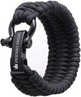 🦾 the friendly swede trilobite extra beefy 550 lb paracord survival bracelet: ultimate strength with stainless steel black bow shackle, 3 adjustable sizes logo