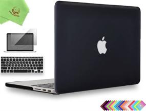 img 4 attached to UESWILL 3 in 1 Matte Hard Case: MacBook Pro (Retina, 13 inch, Late 2012-2015), A1425/A1502 - Black