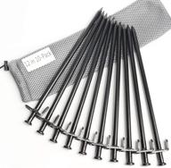 beefoor heavy duty camping stakes 12-inch forged steel tent pegs - unbreakable and inflexible for rocky terrain, desert, snowfields, and grasslands (10-pack) логотип