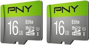 img 2 attached to 💾 PNY 16 ГБ Elite Class 10 U1 microSDHC Flash карта памяти 2-Pack: Высокопроизводительное хранилище по отличной цене