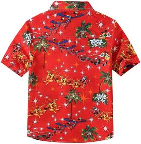 img 3 attached to 🌺 Vibrant Hawaiian Christmas Shirts for Boys - SSLR Clothing Collection