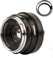 📷 pergear 25mm f1.8 manual focus lens: perfect for olympus and panasonic micro four thirds mft m4/3 cameras (black) logo