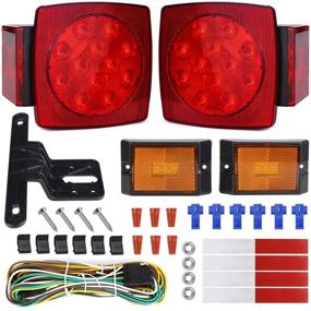 img 4 attached to 🚦 WoneNice LED Submersible Trailer Tail Light Kit: Stop, Tail, Turn Functions, DOT Compliant, IP67 Waterproof & Fully-Submersible