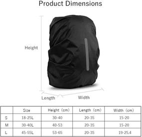 img 1 attached to LAMA 2 Pack Waterproof Rain Cover for Backpack - Reflective Rucksack Rain Cover Ideal for Anti-dust, Theft Prevention, Bicycling, Hiking, Camping, Traveling, and Outdoor Activities