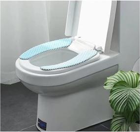img 4 attached to JorgenZ Toilet Seat Cushion Warmer Cover Pads Bath for Bathroom Accessories