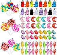 🍭 80-piece colorful candy pendants: vibrant charms for diy jewelry making logo