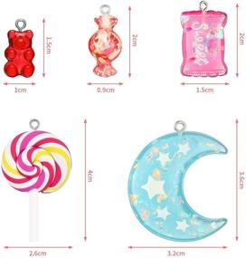 img 1 attached to 🍭 80-Piece Colorful Candy Pendants: Vibrant Charms for DIY Jewelry Making