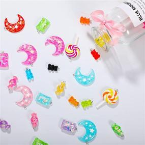 img 3 attached to 🍭 80-Piece Colorful Candy Pendants: Vibrant Charms for DIY Jewelry Making