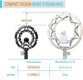 img 1 attached to 🎙️ Enhance Your Recording Experience with Razer Seiren Mini Shock Mount - Advanced Vibration Blocking and Noise Repelling Mic Boom Arm Bundle