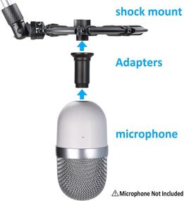 img 3 attached to 🎙️ Enhance Your Recording Experience with Razer Seiren Mini Shock Mount - Advanced Vibration Blocking and Noise Repelling Mic Boom Arm Bundle