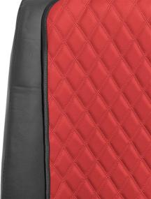 img 2 attached to 🔴 FH Group PU Faux Leather Luxury Diamond Design Front Car Seat Protectors with Airbag Compatibility and Gift - Universal Fit for Cars, Trucks, and SUVs in Red