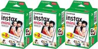 📸 fujifilm instax mini instant film - 3 twin packs (60 total pictures) - international version: capturing memories with ease logo