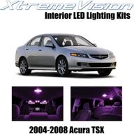 xtremevision interior led for acura tsx 2004-2008 (8 pieces) pink interior led kit installation tool logo