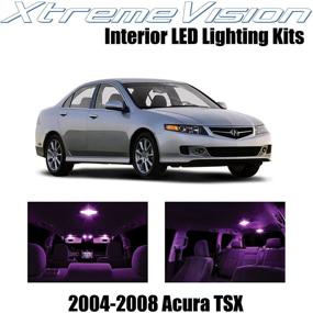 img 4 attached to XtremeVision Interior LED For Acura TSX 2004-2008 (8 Pieces) Pink Interior LED Kit Installation Tool