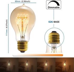 img 3 attached to 💡 Dazzle Your Space with Vintage Charm: DORESshop A19 Antique 40W Incandescent Edison Light Bulbs – 4 Pack