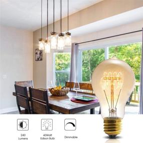 img 2 attached to 💡 Dazzle Your Space with Vintage Charm: DORESshop A19 Antique 40W Incandescent Edison Light Bulbs – 4 Pack