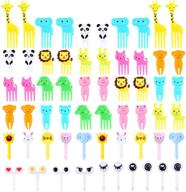 fun and adorable 60pcs animal food picks for kids - ideal for bento box toothpicks, reusable lunch picks, and toddler meals logo