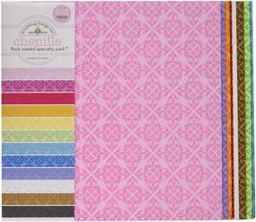 img 1 attached to Doodlebug Specialty Cardstock, 12x12, Flocked Chenille, Pack of 12