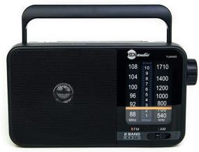 img 3 attached to HDi Audio Домашний портативный премиум ретро аналоговый радиоприемник AM/FM: разъем для наушников, встроенный динамик, прочный дизайн, крупная регулировка, лучший прием (черный)