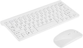 img 4 attached to 💻 Ultra-Thin Mini Wired Keyboard and Mouse Combo - Compact, Lightweight Design, USB Keyboard and Optical Mouse Set for PC Laptop (White)