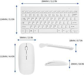 img 1 attached to 💻 Ultra-Thin Mini Wired Keyboard and Mouse Combo - Compact, Lightweight Design, USB Keyboard and Optical Mouse Set for PC Laptop (White)