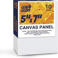 🎨 10 pack of gene4glory artist canvas panel boards, 5 x 7 inch for painting logo