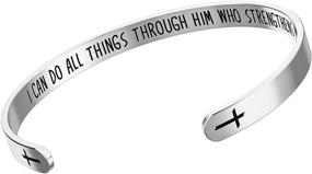 img 3 attached to 🙏 Love One Another As I Have Loved You Cross Bracelet: A Faith-Inspiring Accessory for Catholic or Christian Women & Girls