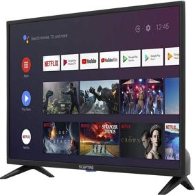 img 3 attached to Sceptre 32-inch Smart LED HD TV with Google Assistant, Chromecast, Bluetooth Remote - Machine Black 2020 (A322BV-SRC)