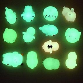 img 1 attached to 🎉 S & E TEACHER'S EDITION 60Pcs Mochi Squishy Toys: Glow in The Dark, Cute Animals, Assorted Colors - Perfect Party Favors for Kids!