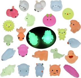 img 2 attached to 🎉 S & E TEACHER'S EDITION 60Pcs Mochi Squishy Toys: Glow in The Dark, Cute Animals, Assorted Colors - Perfect Party Favors for Kids!