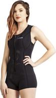 👙 1mm metalite coated neoprene one piece swimsuit for women - tilos isis lady logo