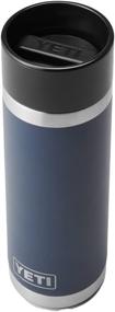 img 4 attached to 🥤 YETI Rambler 18 oz Bottle: Vacuum Insulated Stainless Steel with Hot Shot Cap in Navy - Durable and Versatile