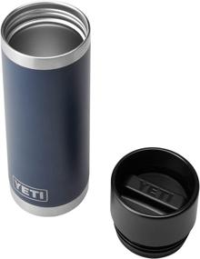 img 2 attached to 🥤 YETI Rambler 18 oz Bottle: Vacuum Insulated Stainless Steel with Hot Shot Cap in Navy - Durable and Versatile