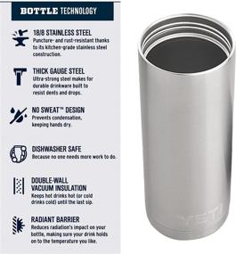 img 1 attached to 🥤 YETI Rambler 18 oz Bottle: Vacuum Insulated Stainless Steel with Hot Shot Cap in Navy - Durable and Versatile