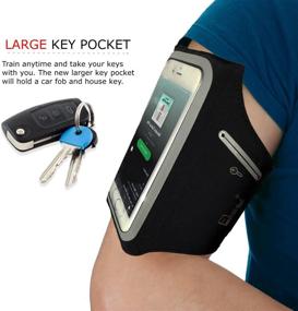 img 3 attached to 🏃 RevereSport Waterproof iPhone 11 Running Armband with Bonus Pockets for Keys, Cash, and Credit Cards. Phone Arm Holder for Sports, Gym Workouts, and Exercise (Ideal Fit for Small to Large Arms)