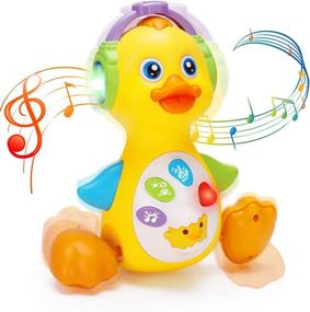 img 4 attached to 🦆 Dancing Walking Baby Musical Duck Toy with Light Up Tummy Time, Ideal Infant Toys for 0-3, 3-6, 6-12, and 12-18 Month Old Boys and Girls. Perfect Gifts for 1 Year Old. Enhances Baby Learning and Development. Suitable for Toddlers Age 1-2.