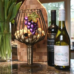 img 3 attached to 🍷 Premium Wine Lovers' Big Cork Holder Glass by Thirteen Chefs: Elevate Your Wine Collection