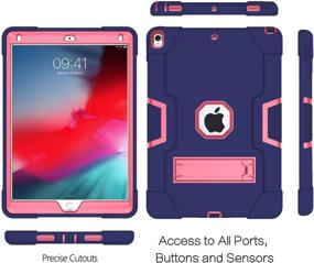 img 2 attached to 📱 CASEHAVEN iPad Air 3 Case 2019 / iPad Pro 10.5 inch - Rugged Kickstand Series, Purple Pink