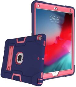 img 1 attached to 📱 CASEHAVEN iPad Air 3 Case 2019 / iPad Pro 10.5 inch - Rugged Kickstand Series, Purple Pink