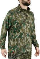 mossy oak lightweight quarter break-up: high-performance men's clothing for active outdoors enthusiasts logo