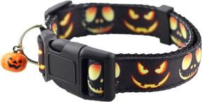 img 4 attached to Halloween Pet Collar: Adjustable, Bell, Seat Belt Compatible Nylon Fabric for Dogs - OneCut Product