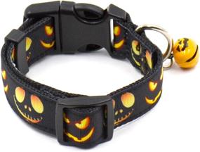 img 3 attached to Halloween Pet Collar: Adjustable, Bell, Seat Belt Compatible Nylon Fabric for Dogs - OneCut Product