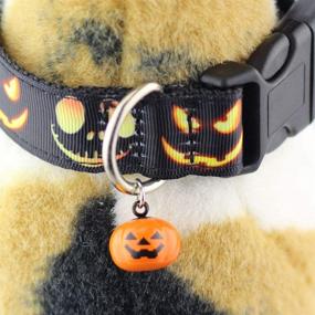 img 1 attached to Halloween Pet Collar: Adjustable, Bell, Seat Belt Compatible Nylon Fabric for Dogs - OneCut Product