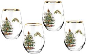 img 1 attached to Spode Christmas Tree Stemless Glasses