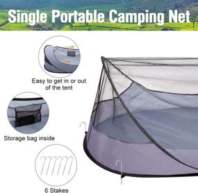 img 2 attached to 🏕️ L RUNNZER Single Pop-up Portable Mosquito Camping Net Tent: Ultimate Protection for Outdoor Travels, Camping, and Backyard Relaxation - Upgraded Mesh Auto-Expanding!