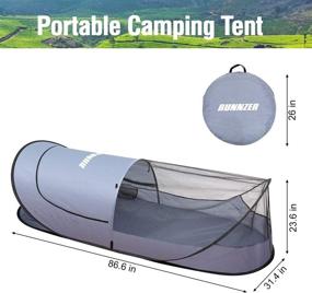 img 1 attached to 🏕️ L RUNNZER Single Pop-up Portable Mosquito Camping Net Tent: Ultimate Protection for Outdoor Travels, Camping, and Backyard Relaxation - Upgraded Mesh Auto-Expanding!