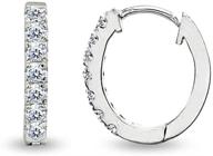 💎 sterling silver 15mm oval tiny small huggie hoop earrings with aaa cubic zirconia - stunning and dazzling accessories for every occasion logo