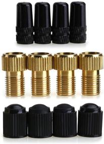 img 4 attached to 🚲 SUNIY Bike Valve Adapter Converter Copper Valve for Road Bike Pump Accessories Cycling Tire Tools - Set of 4Pcs + Bonus Fresta Valve Cap & Schrader Valve Cap (Car Adapter)